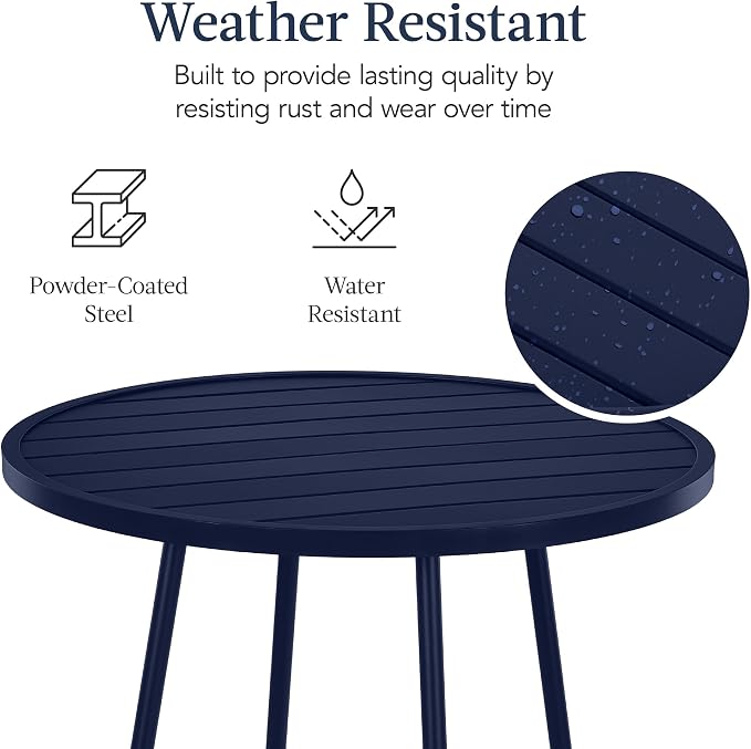 Best Choice Products 3-Piece Patio Dining Set, Bar Height, Outdoor Bistro Set - Image 5