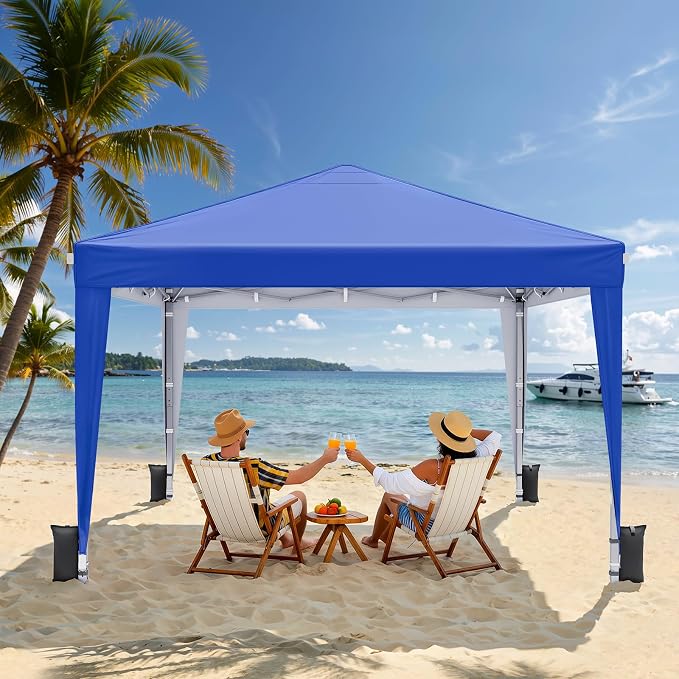 10x10 Pop Up Canopy with Sidewalls, Instant Portable Canopy Tent with Carry Bag - Image 6