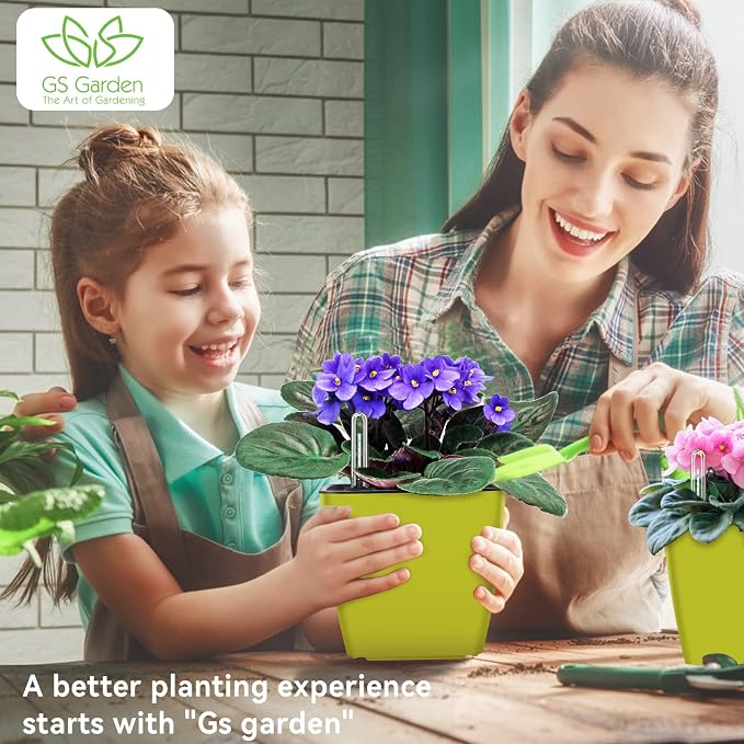 5 inch Self Watering Planters for Indoor Plants 3 Pack Plastic African Violet - Image 2