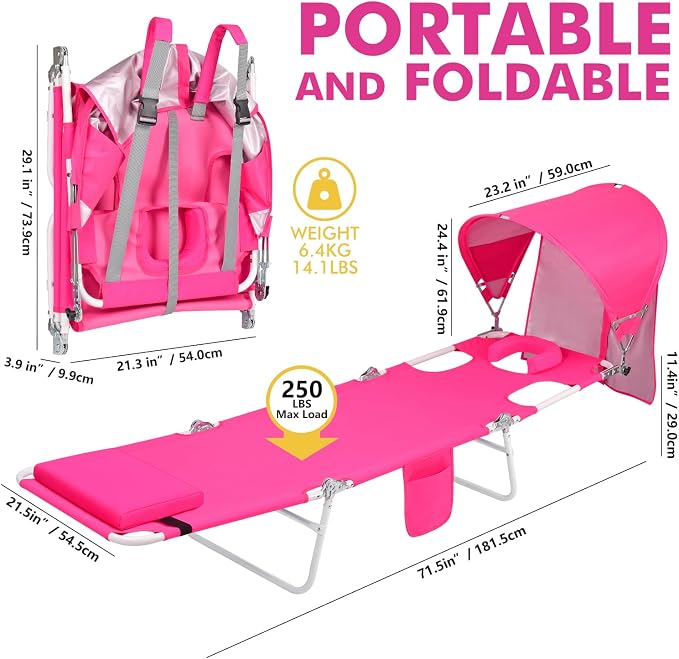 Backpack Beach Tanning Chair - Image 2