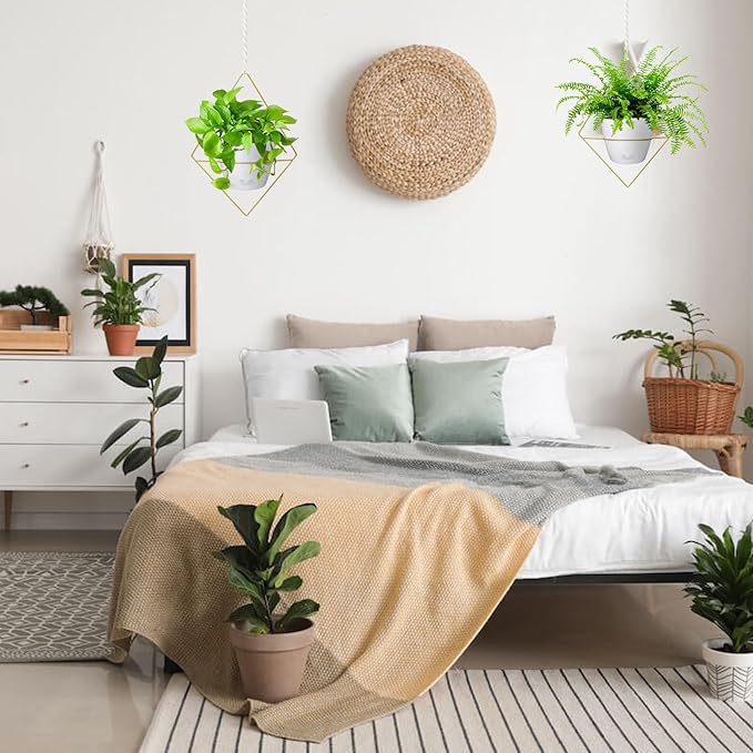 Hanging Planters for Indoor Plants, 2 Set Self Watering Hanging Flower Pots - Image 8