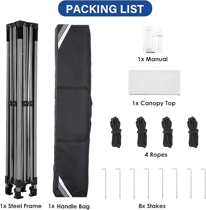 COBIZI 10x10 Pop up Canopy Tent Heavy Duty Without Sidewalls, Easy Set-up - Image 7
