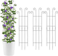 4 Pack 32'' Wave Shape Black Metal Trellis by ANCOUUIN