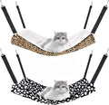 Jetec 2 Pieces Reversible Cat Hanging Hammock Soft Breathable Pet Cage Hammock by Jetec