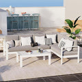 Solaste Aluminum Patio Furniture Set, Metal Patio Sectional Sofa by Solaste