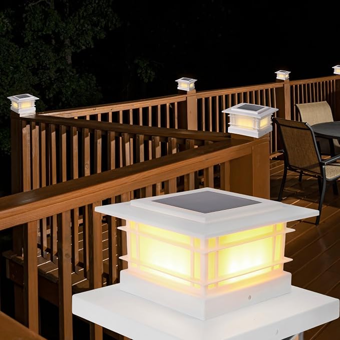 Dynaming 6 Pack Solar Post Cap Lights Outdoor, High Brightness Warm White SMD - Image 6