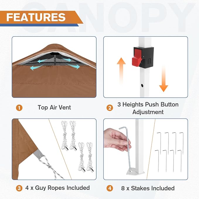 EAGLE PEAK Commercial Canopy 10x10 Pop Up Canopy Tent - Image 6