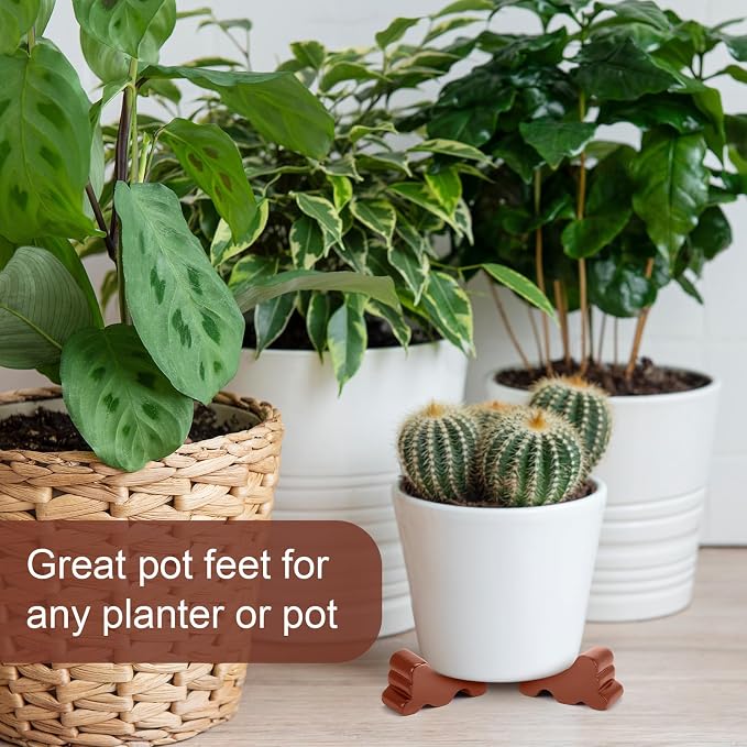 Kigeli 12 Pcs Resin Pot Feet for Outdoor Planters 3 Inch Long 1.5 Inch Tall - Image 5