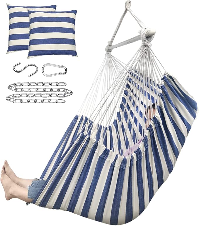 ADVOKAIR Hammock Chair Large 70.9"x47.2", 32% Bigger XXL Hanging Swing Chair by ADVOKAIR-ChillNaturally