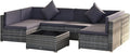 Outsunny 7-Piece Patio Furniture Sets Outdoor Wicker Conversation Sets All by Outsunny