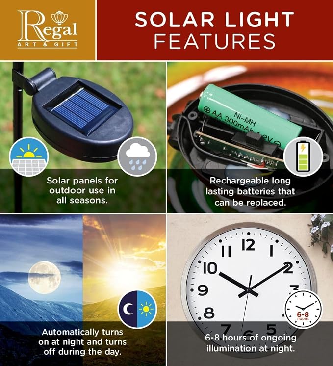 Regal Art & Gift 23.5 Inch Hot Air Balloon Solar Lantern – Hanging - Image 9