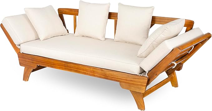 Merax Outdoor Patio Daybed Sofa, 3-Seat Sofa - Image 3