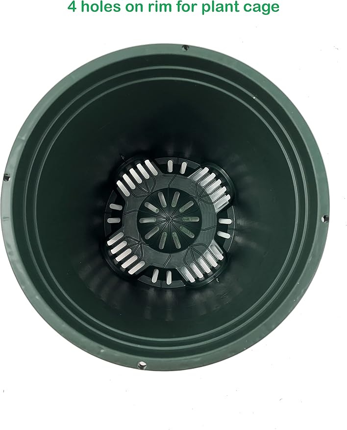3 Gallon 10-Pack Nursery Pot Green Plastic Planters - Image 3