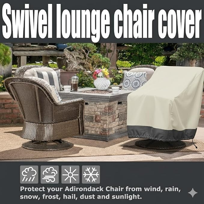 2 Pack Heavy Duty Patio Chair Covers - Image 5
