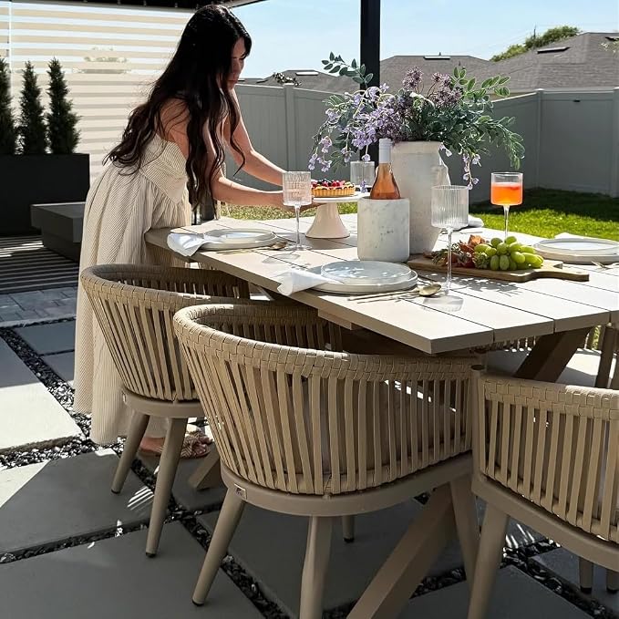 PURPLE LEAF 7 Pieces Outdoor Dining Set - Image 2