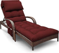 Outdoor Chaise Lounge Chair Cushion, Waterproof Outdoor Chair Cushions by Moutosne