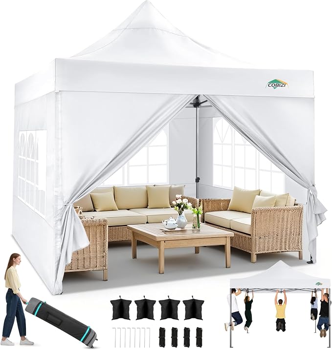 COBIZI 10x10 Pop up Canopy Tent Heavy Duty by COBIZI