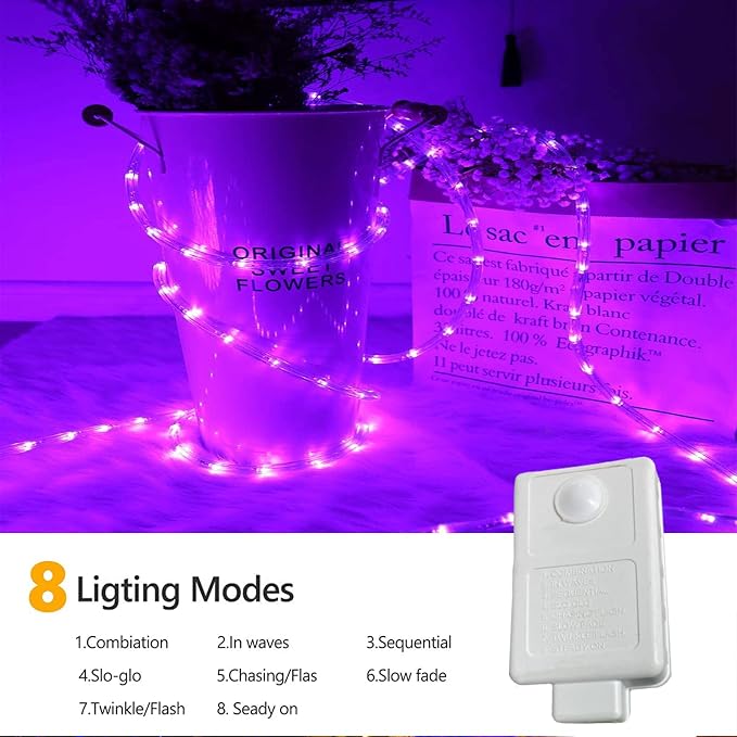 100ft LED Rope Lights Outdoor, 720 LED Connectable and Flexible Tube Lights - Image 3