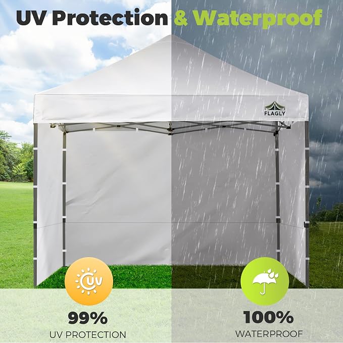 Instant Canopy Sidewalls for 10x10 Pop Up Canopy Tent, 300D Waterproof Material - Image 3