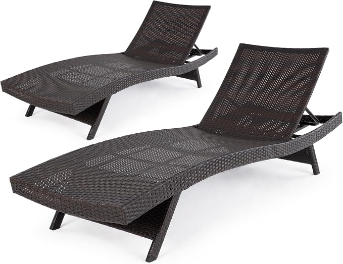 IDZO Katalina Chaise Lounge Set of 2-500lbs Support, UV Wicker, Ergonomic Wave - Image 7