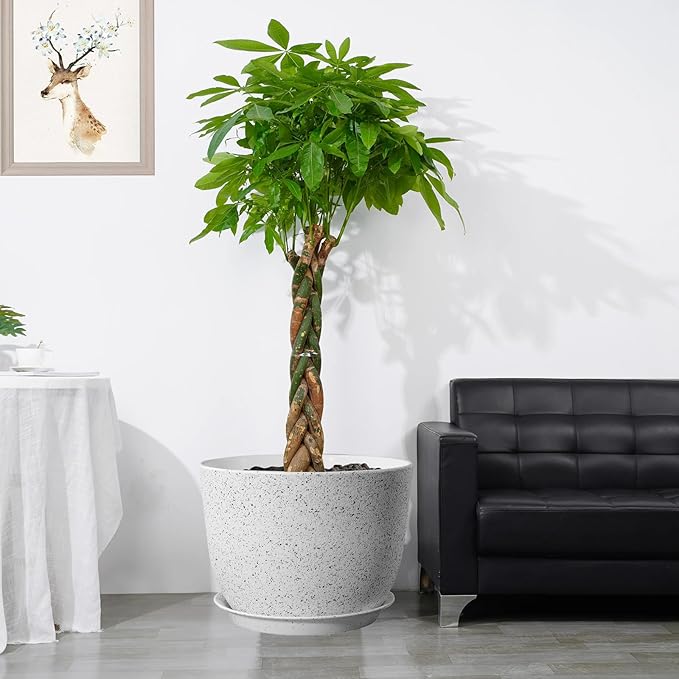 12inch Large Plant Pot, Modern Plastic Planter - Image 6