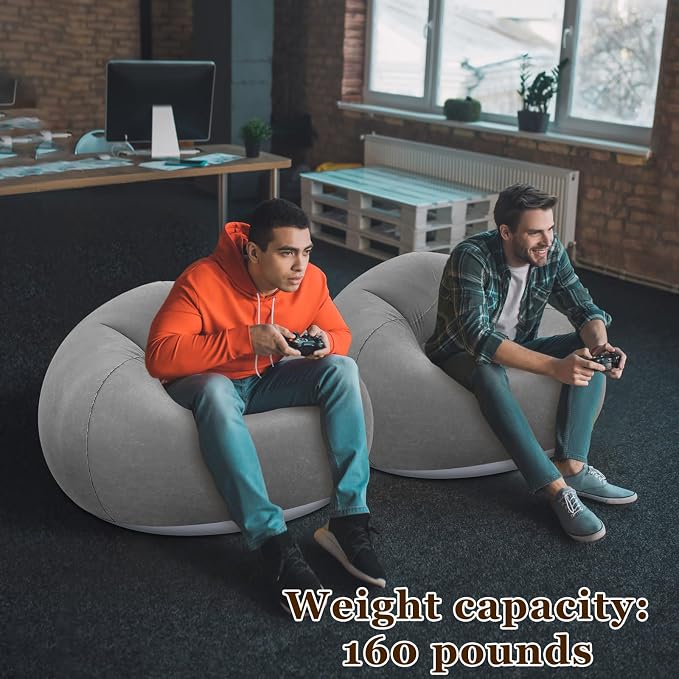 Realspring Inflatable Bean Bag Chairs Outdoor Blow up Camping Chairs Inflatable - Image 4