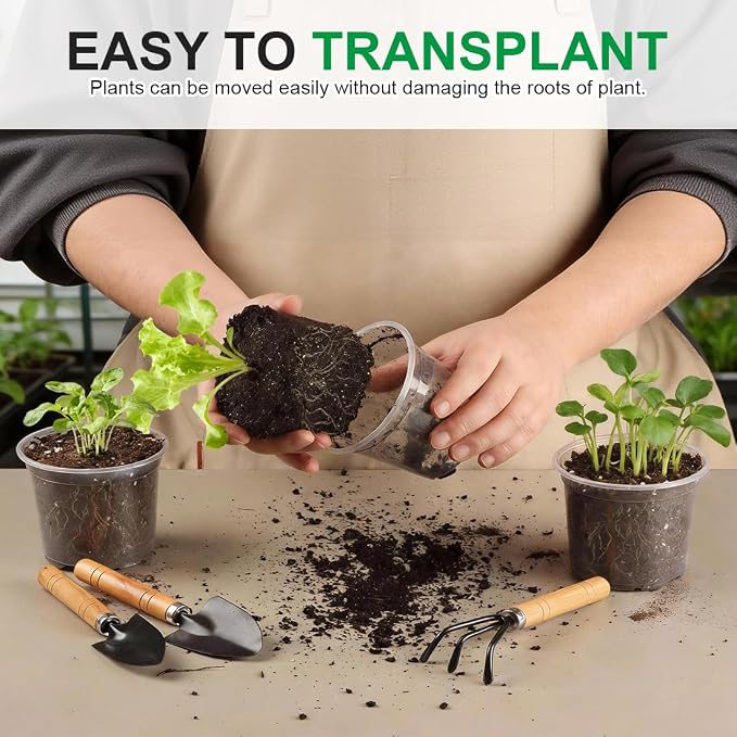 200 Pack 4 Inch Clear Plant pots - Image 5