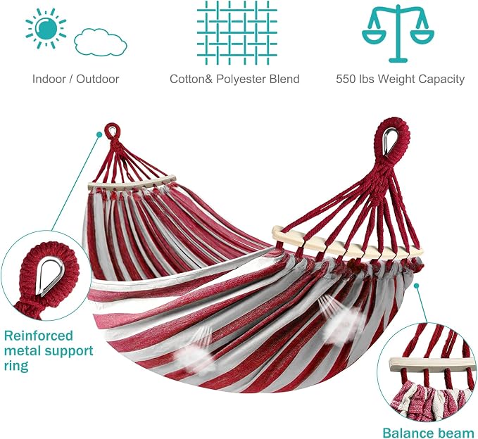 MOSFiATA Hammocks Portable Camping Hammock Upgraded 550lb Thickened Fabric - Image 3