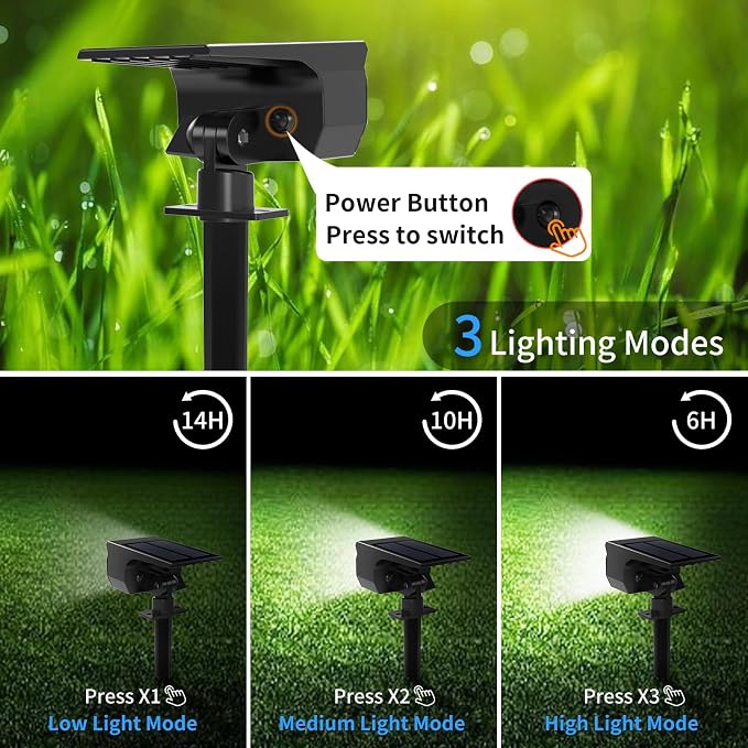 Solar Spot Lights Outdoor 10 Pack, Solar Landscape Spotlights Waterproof - Image 7