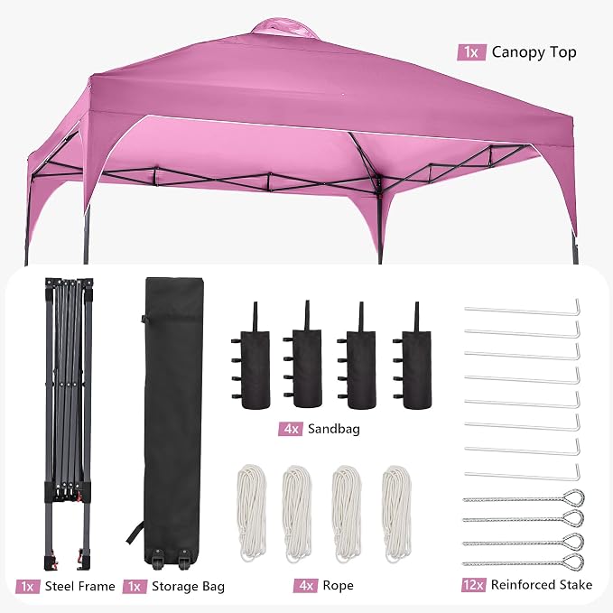 GDY 12X12 Pop Up Canopy Tent, Outdoor Canopy Tent, Commercial Instant Gazebos - Image 5