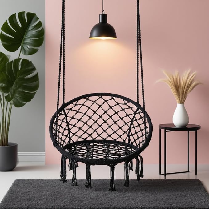 Goutime Hammock Chair, Macrame Hanging Indoor Swing Chairs - Image 4