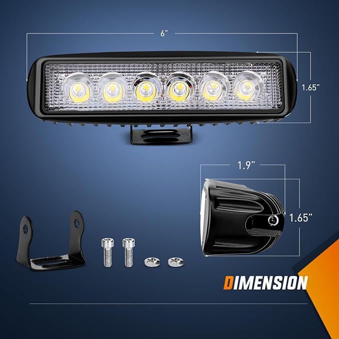 Nilight Led Light Bar 2PCS 18w Spot Driving Fog Light Led Pods Off Road Lights - Image 2