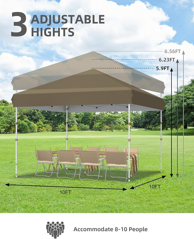GarveeLife 10x10 Pop Up Canopy - Image 2