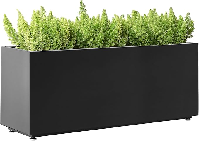 Outdoor Metal Planter Box 40Wx12Dx16H, Long Large Rectangular Trough Planters by Foresland-MetalPlanter