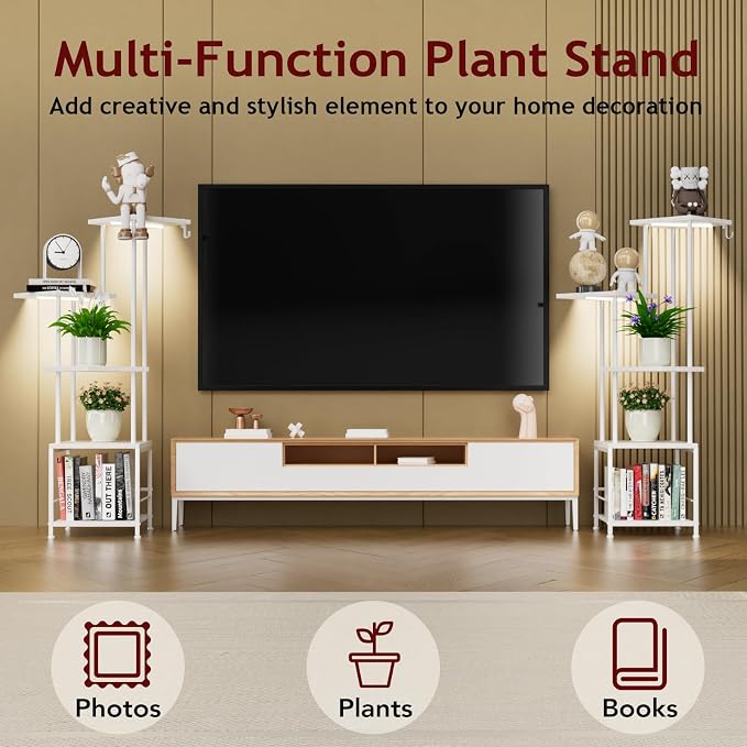 Plant Stand Indoor with Grow Light, 5-Tiered Tall Plant Stand Indoor, Metal - Image 6