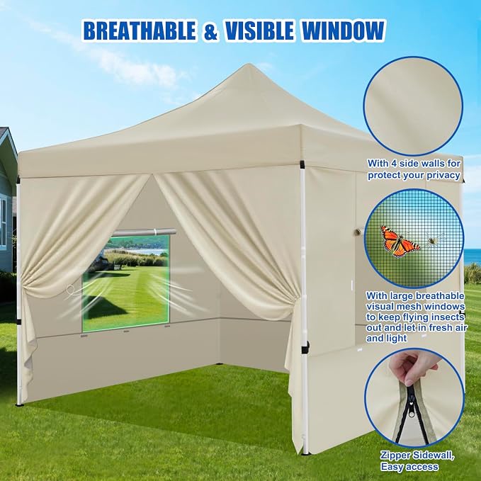 Yesker 10x10 Pop Up Canopy Tent - Image 4