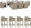 PURPLE LEAF 9-Piece Outdoor Patio Dining Set Modern Large Weather-Resistant by PURPLELEAF