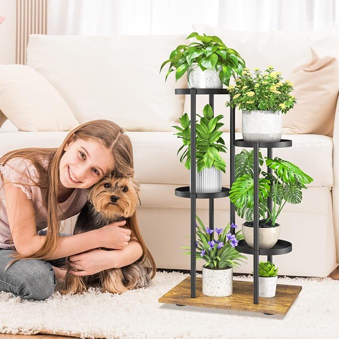iDavosic.ly 4 Tier Plant Stand Indoor Outdoor, Tiered Corner Multiple Flower - Image 2