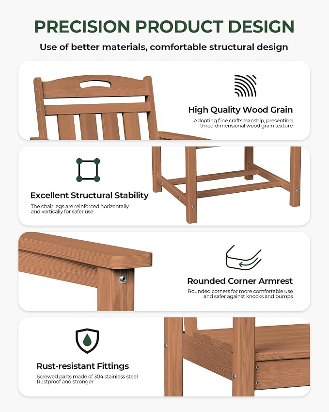 Set of 2 Weatherproof Patio Chairs - Image 6