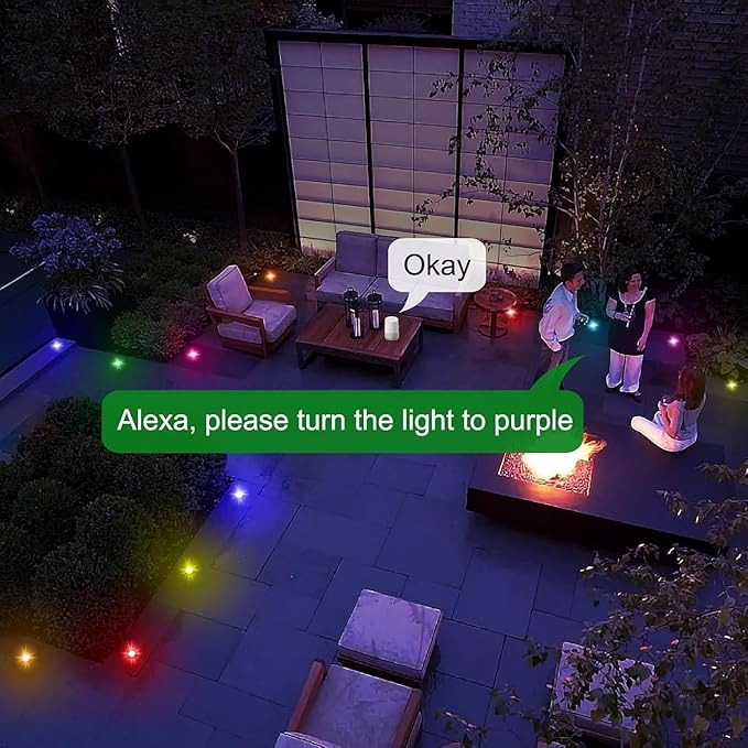 LED Deck Lights Kit Multicolor, IP67 Waterproof 12V Step Lights Outdoor - Image 2
