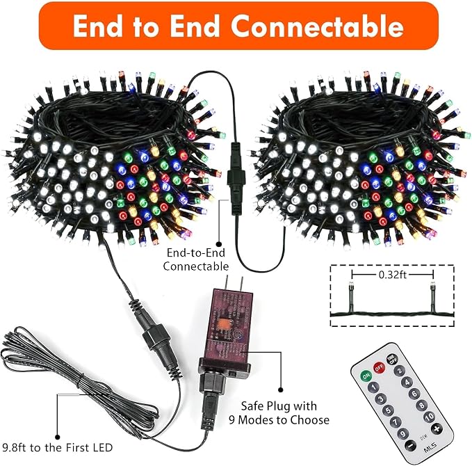 75.8 FT 200 LED Color Changing Christmas String Lights - Image 6
