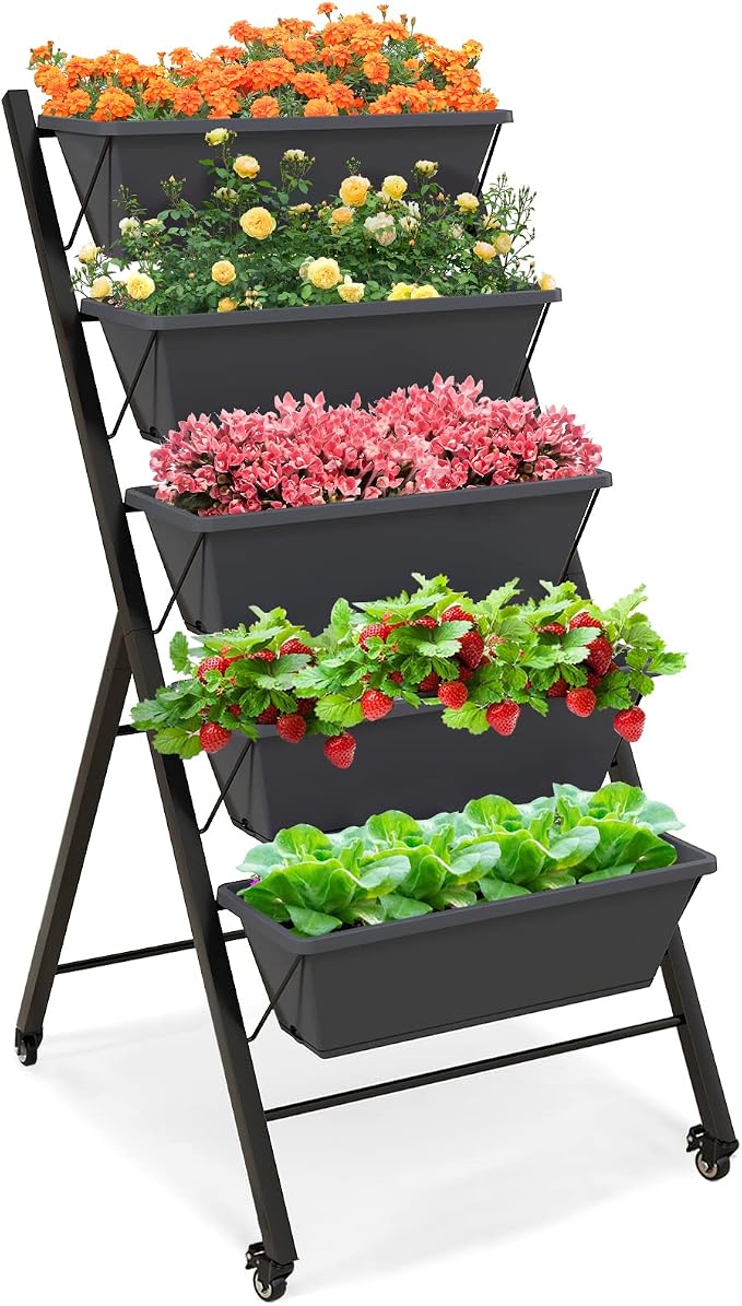 Giantex Vertical Raised Garden Bed on Wheels, Elevated Planter Raised Beds - Image 9