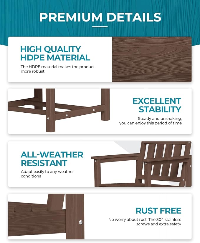 Ciokea HDPE Outdoor Dining Table - Image 4