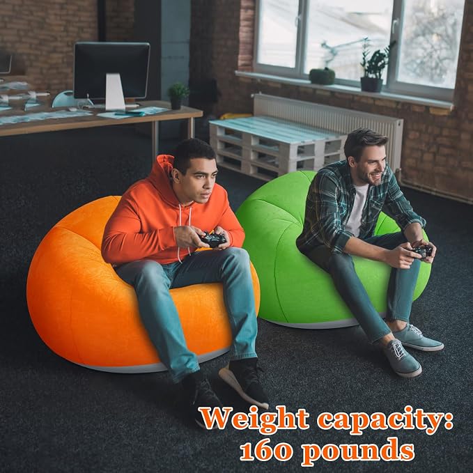 Realspring Inflatable Bean Bag Chairs Outdoor Blow up Camping Chairs Inflatable - Image 4