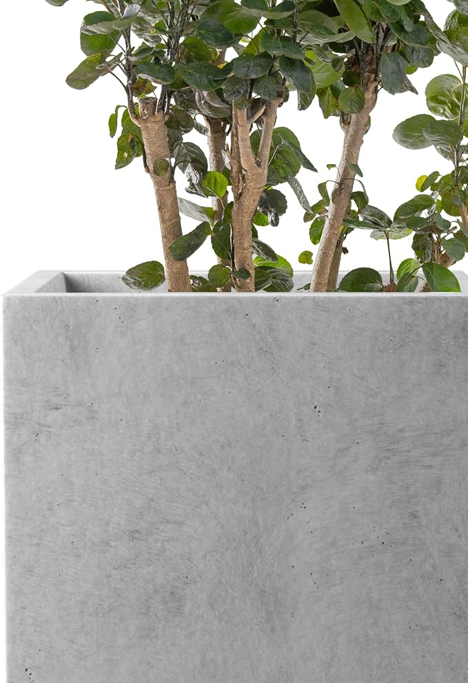 Kante 15.7" H Tall Rectangular Concrete Planters, Outdoor Indoor Lightweight - Image 8