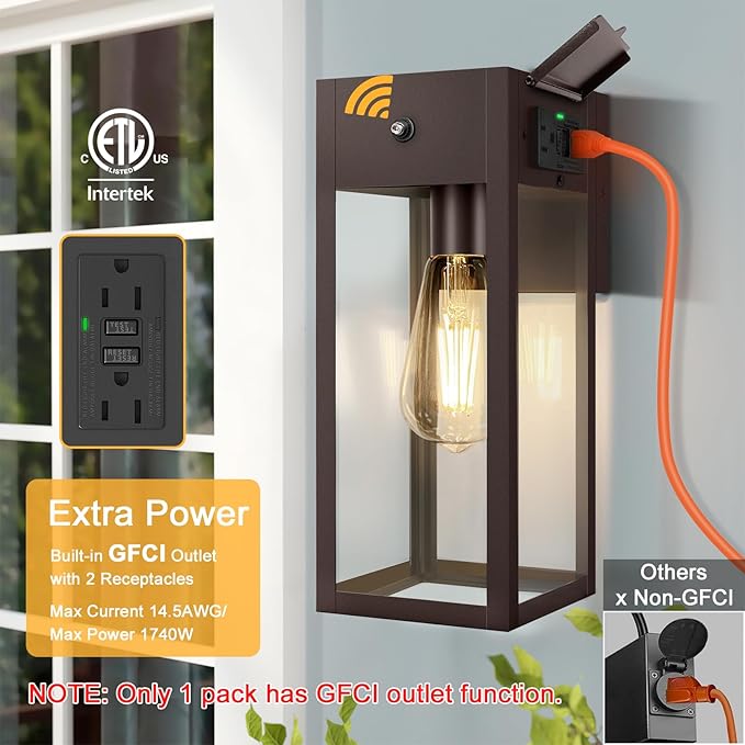 Dusk to Dawn Outdoor Light Fixtures Wall Mount, Outdoor Porch Lights - Image 3