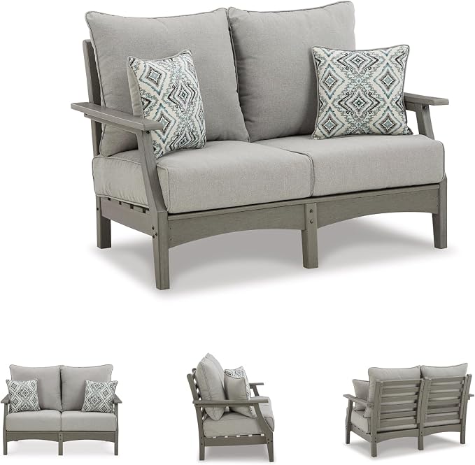 Signature Design by Ashley Outdoor Visola Patio HDPE Loveseat - Image 6