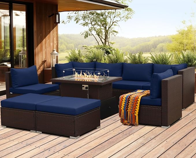 NICESOUL 9 Piece Patio Furniture Set - Image 2