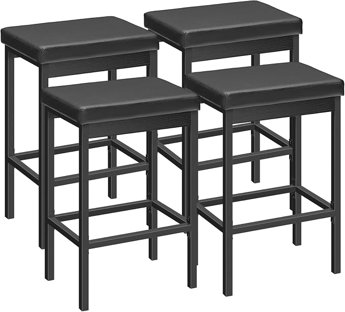HOOBRO Bar Stools, 24.8-Inch Height Stools, Breakfast Bar Stools, Kitchen Stools by HOOBRO