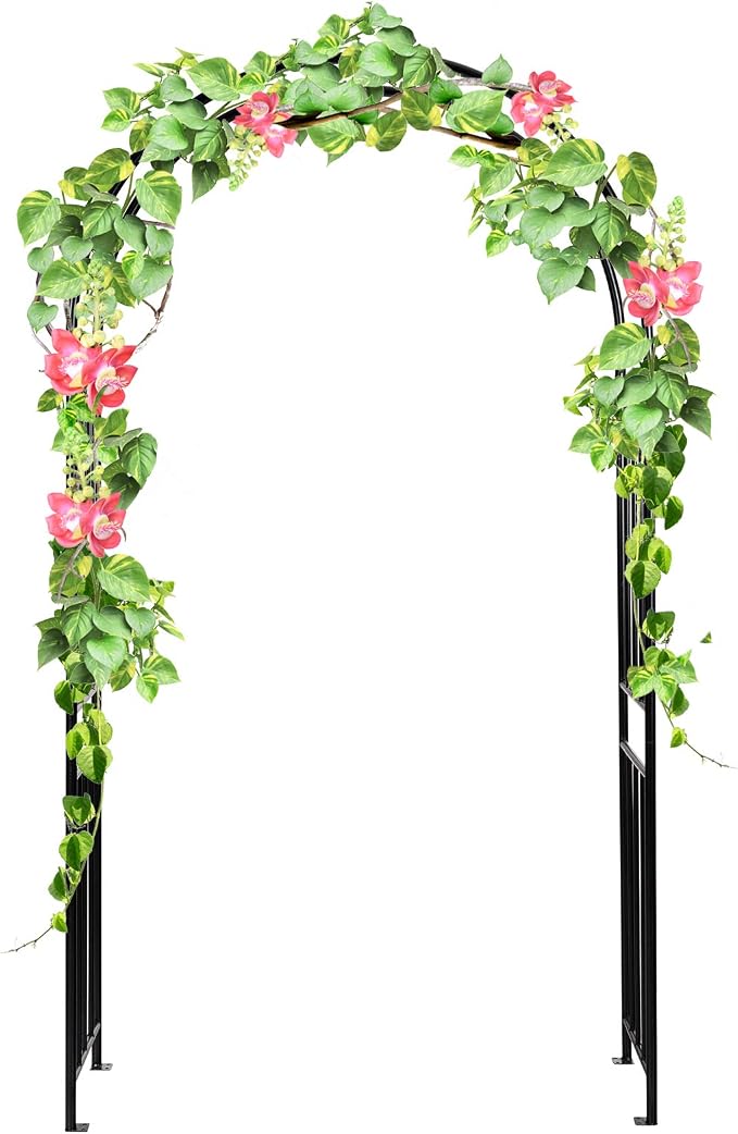 Giantex Garden Arbor, 7.2FT Wedding Arch Garden Trellis - Image 8
